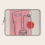 Abstract Face Line Art 02 Laptop Sleeve Gallery Image 1
