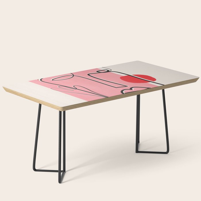 Abstract Face Line Art 02 Coffee Table Gallery Image 1