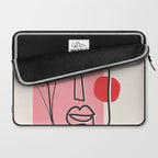 Abstract Face Line Art 02 Laptop Sleeve Gallery Image 2