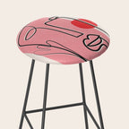 Abstract Face Line Art 02 Stool Gallery Image 2