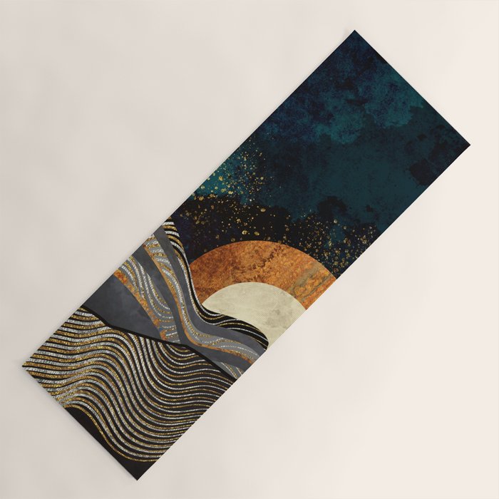 Gold & Silver Fields Yoga Mat Gallery Image 1