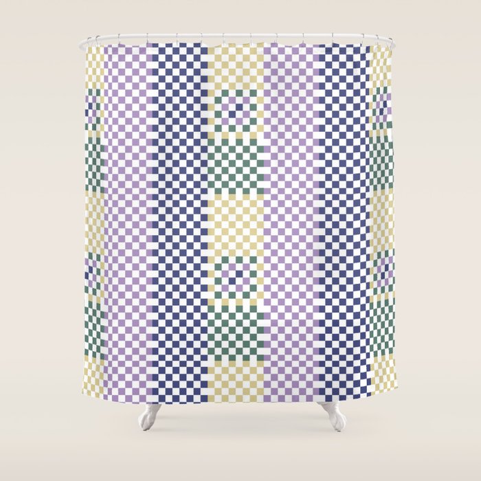 Bold colors block grid A Shower Curtain Gallery Image 1