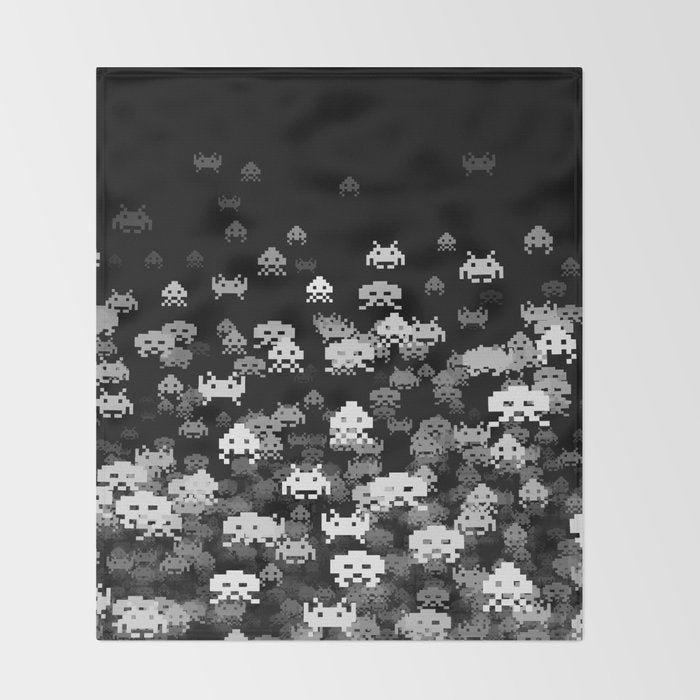 Invaded BLACK Throw Blanket Gallery Image 2