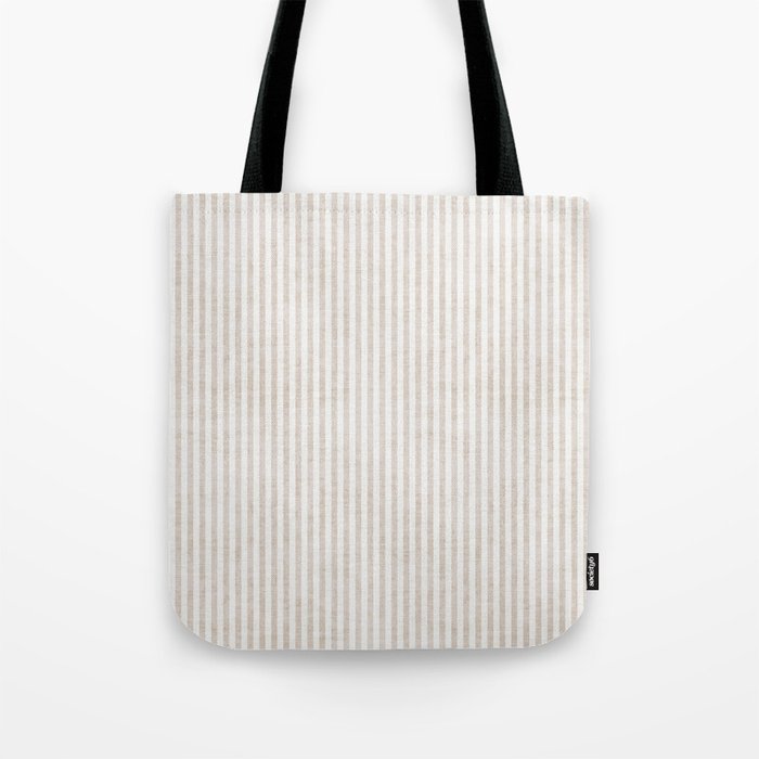  AEGEAN WIDE TICKING STRIPE JUTE Tote Bag Gallery Image 1