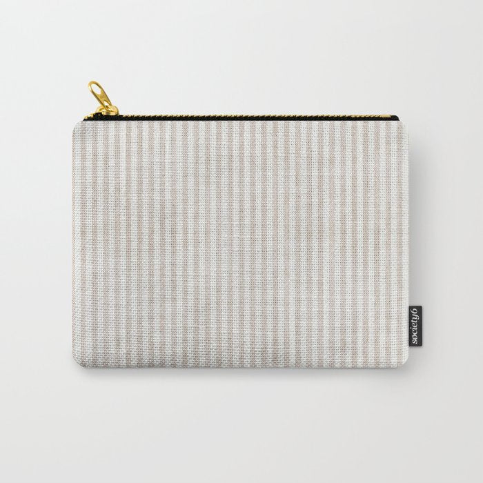  AEGEAN WIDE TICKING STRIPE JUTE Carry All Pouch Gallery Image 1