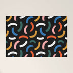 Colorful paint brush stroke line art pattern Welcome Mat Gallery Image 1