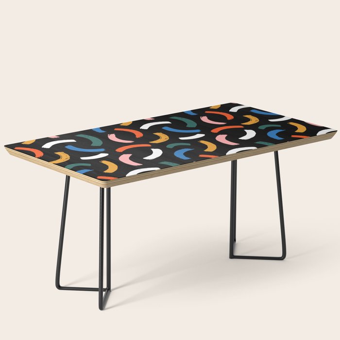 Colorful paint brush stroke line art pattern Coffee Table Gallery Image 1