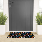 Colorful paint brush stroke line art pattern Welcome Mat Gallery Image 3