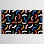 Colorful paint brush stroke line art pattern Tablecloth Gallery Image 2