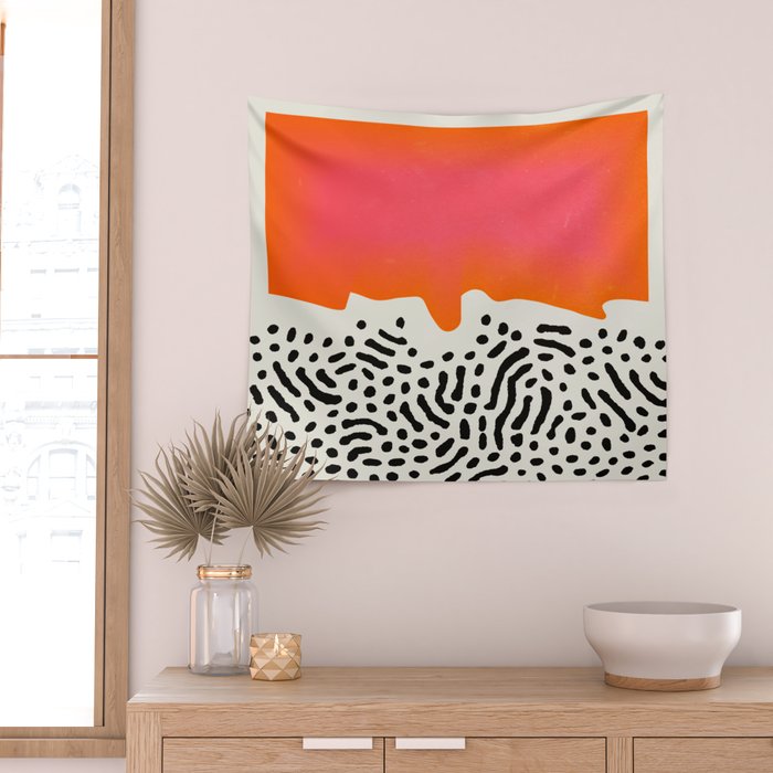 Sunset & Spots: Mid Century Abstraction Wall Tapestry Gallery Image 2