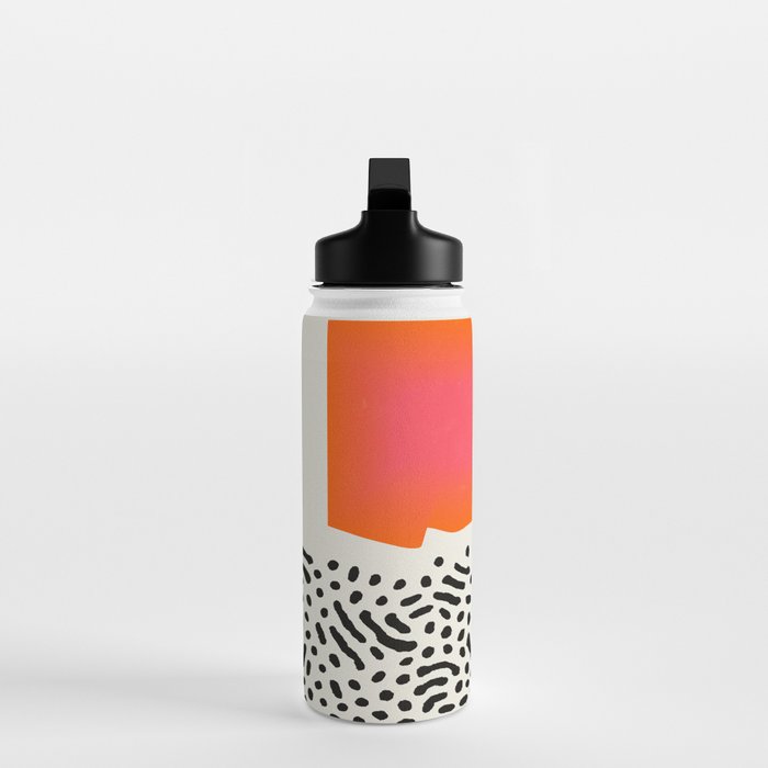 Sunset & Spots: Mid Century Abstraction Water Bottle Gallery Image 3
