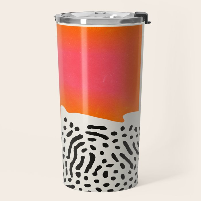 Sunset & Spots: Mid Century Abstraction Travel Mug Gallery Image 2