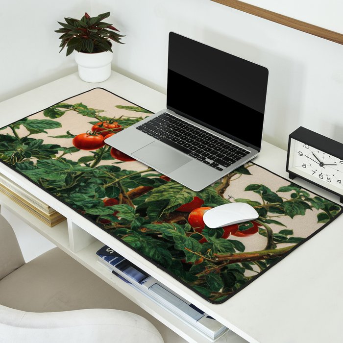 Japandi Wall Art Tomato Girl Summer Japanese Art Botanical Wall Art Sage Green Poster Maximalist Art Desk Mat Gallery Image 2