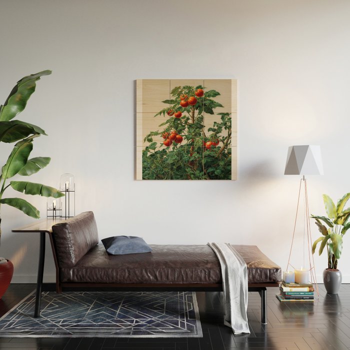 Japandi Wall Art Tomato Girl Summer Japanese Art Botanical Wall Art Sage Green Poster Maximalist Art Wood Wall Art Gallery Image 2