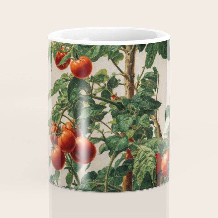 Japandi Wall Art Tomato Girl Summer Japanese Art Botanical Wall Art Sage Green Poster Maximalist Art Coffee Mug Gallery Image 4
