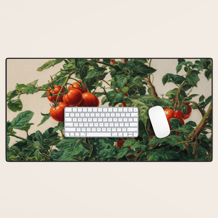 Japandi Wall Art Tomato Girl Summer Japanese Art Botanical Wall Art Sage Green Poster Maximalist Art Desk Mat Gallery Image 1
