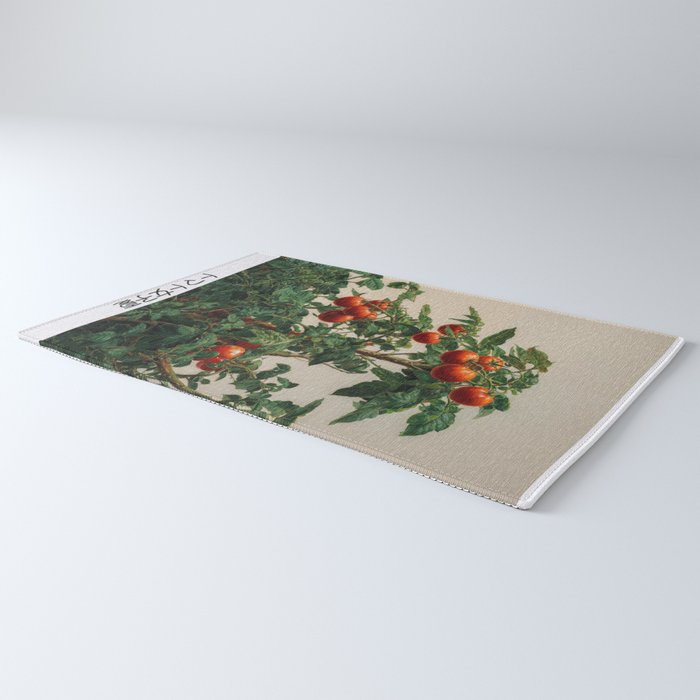 Japandi Wall Art Tomato Girl Summer Japanese Art Botanical Wall Art Sage Green Poster Maximalist Art Rug Gallery Image 3