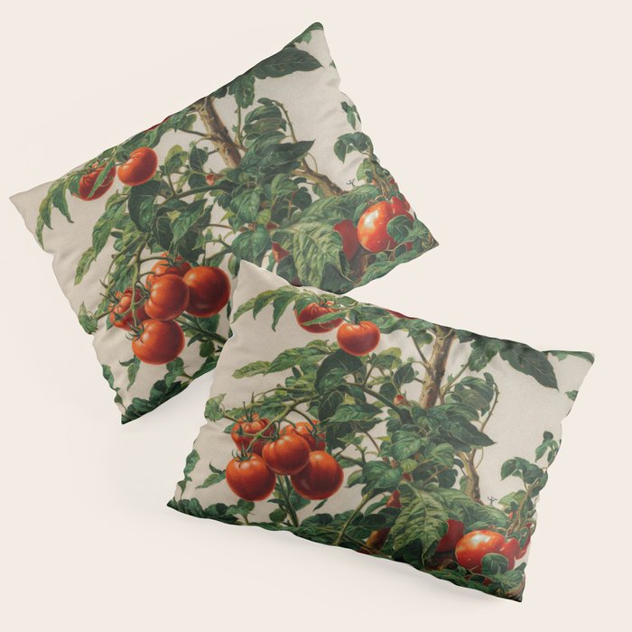 Japandi Wall Art Tomato Girl Summer Japanese Art Botanical Wall Art Sage Green Poster Maximalist Art Pillow Sham Gallery Image 3