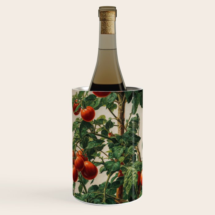 Japandi Wall Art Tomato Girl Summer Japanese Art Botanical Wall Art Sage Green Poster Maximalist Art Wine Chiller Gallery Image 1