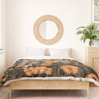 Bones and Blooms Skeleton Art Duvet Cover Gallery Image 3