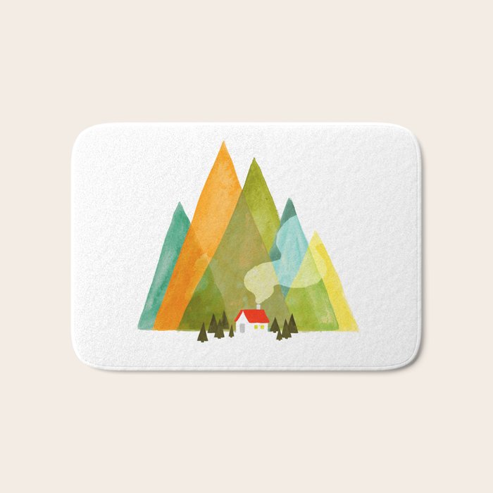 House at the foot of the mountains Bath Mat Gallery Image 1