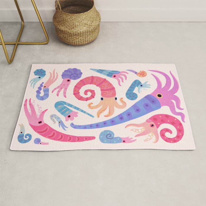 Ancient cephalopods Rug Gallery Image 1