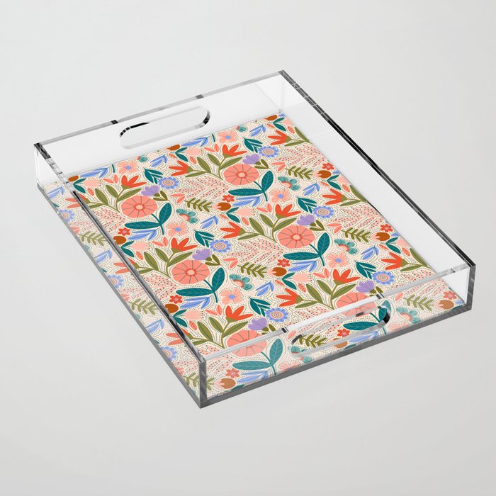 Happy Print  Acrylic Tray Gallery Image 1