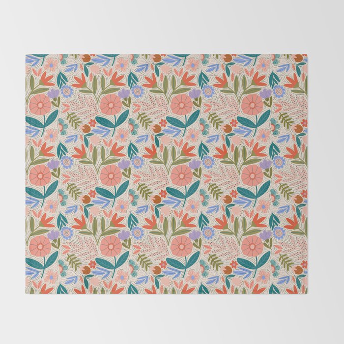 Happy Print  Throw Blanket Gallery Image 2