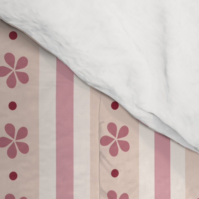 Pink Stripes And Flowers Comforter Gallery Image 4
