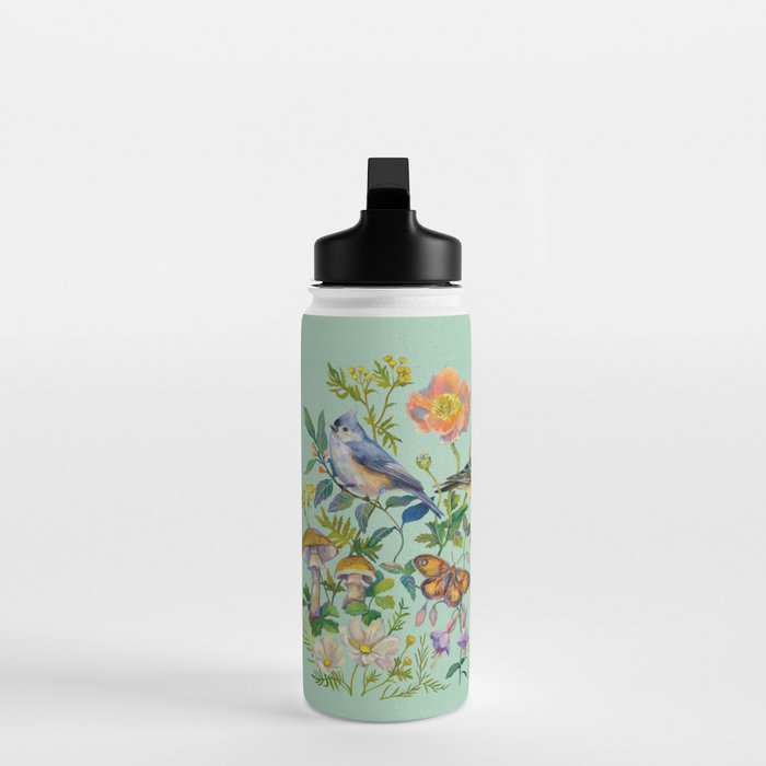 Flower Birds Garden Water Bottle Gallery Image 3