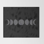 Minimal Moon Phases VII Throw Blanket Gallery Image 2