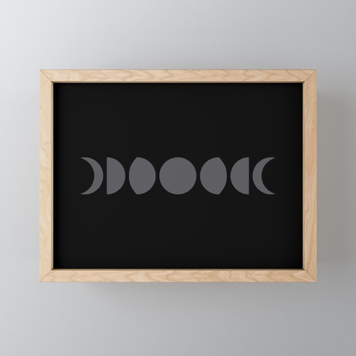 Minimal Moon Phases VII Mini Art Print Gallery Image 1