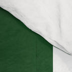 Jumbo Forest Green and White Rustic Vertical Cabana Stripes Comforter Gallery Image 4