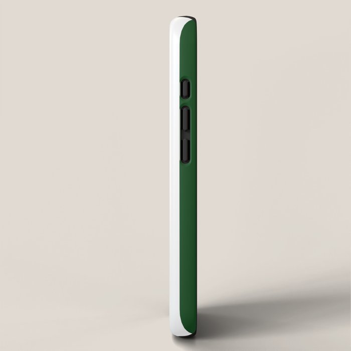 Jumbo Forest Green and White Rustic Vertical Cabana Stripes iPhone Case Gallery Image 2