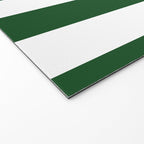 Jumbo Forest Green and White Rustic Vertical Cabana Stripes Welcome Mat Gallery Image 2