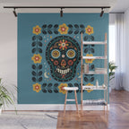 Happy Haunting | Day of Dead Skull Wall Mural Gallery Image 1