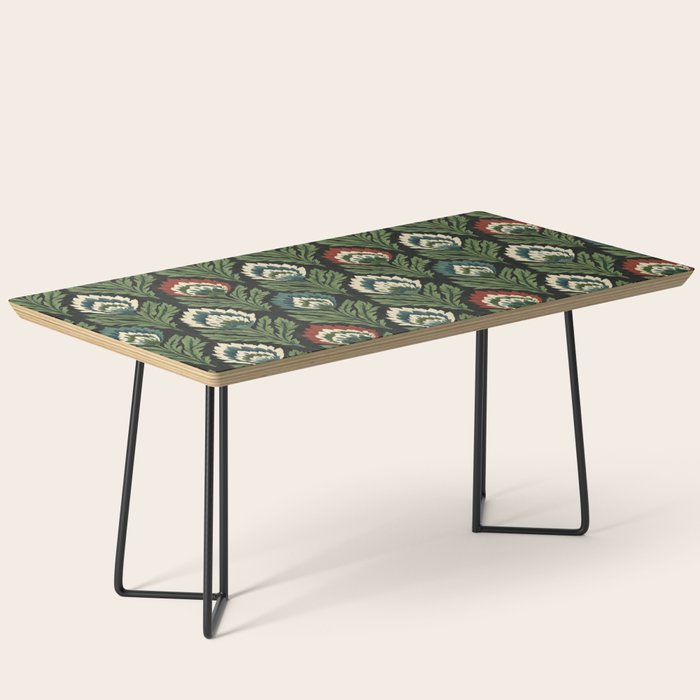 Vintage Floral Tapestry Pattern Coffee Table Gallery Image 1