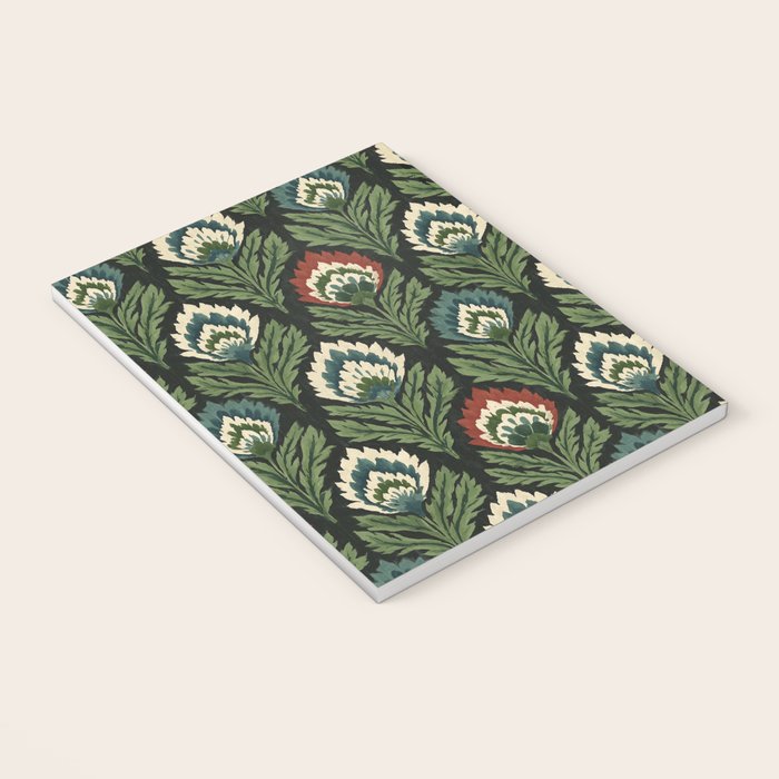 Vintage Floral Tapestry Pattern Notebook Gallery Image 3