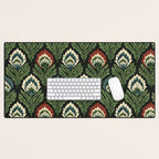 Vintage Floral Tapestry Pattern Desk Mat Gallery Image 1