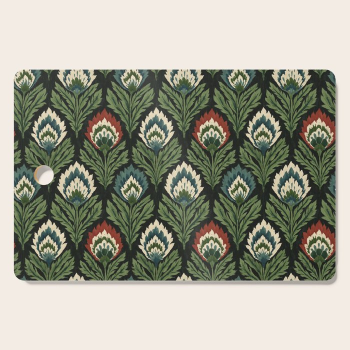 Vintage Floral Tapestry Pattern Cutting Board Gallery Image 1
