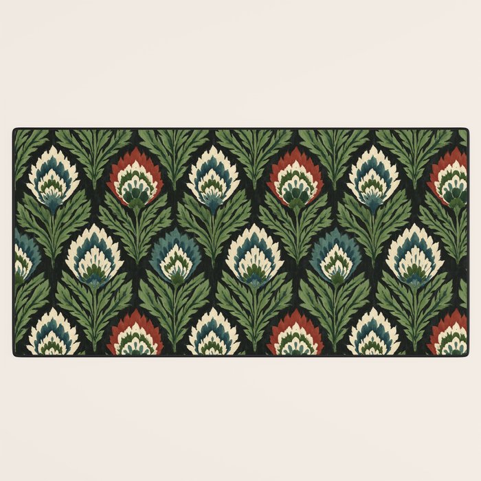 Vintage Floral Tapestry Pattern Desk Mat Gallery Image 3
