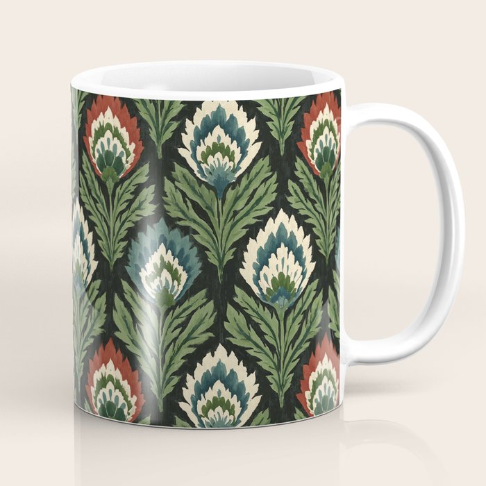 Vintage Floral Tapestry Pattern Coffee Mug Gallery Image 1