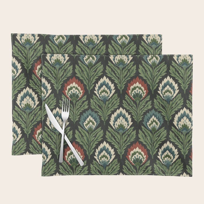 Vintage Floral Tapestry Pattern Placemat Gallery Image 1