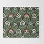 Vintage Floral Tapestry Pattern Throw Blanket Gallery Image 2