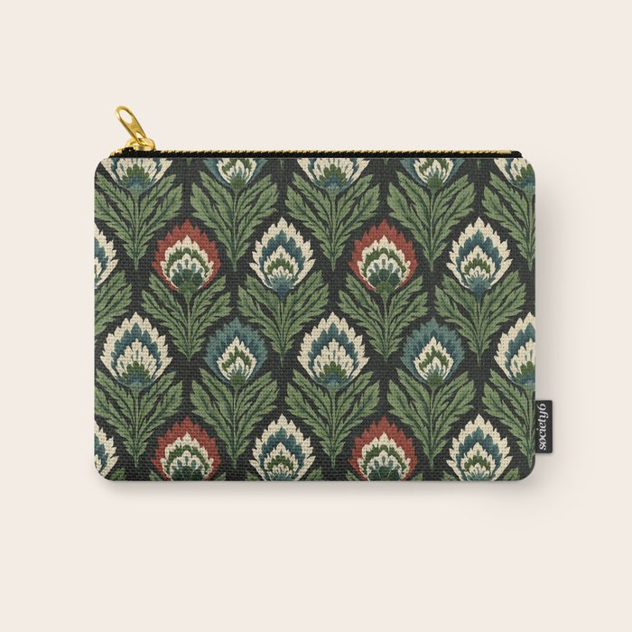 Vintage Floral Tapestry Pattern Carry All Pouch Gallery Image 1