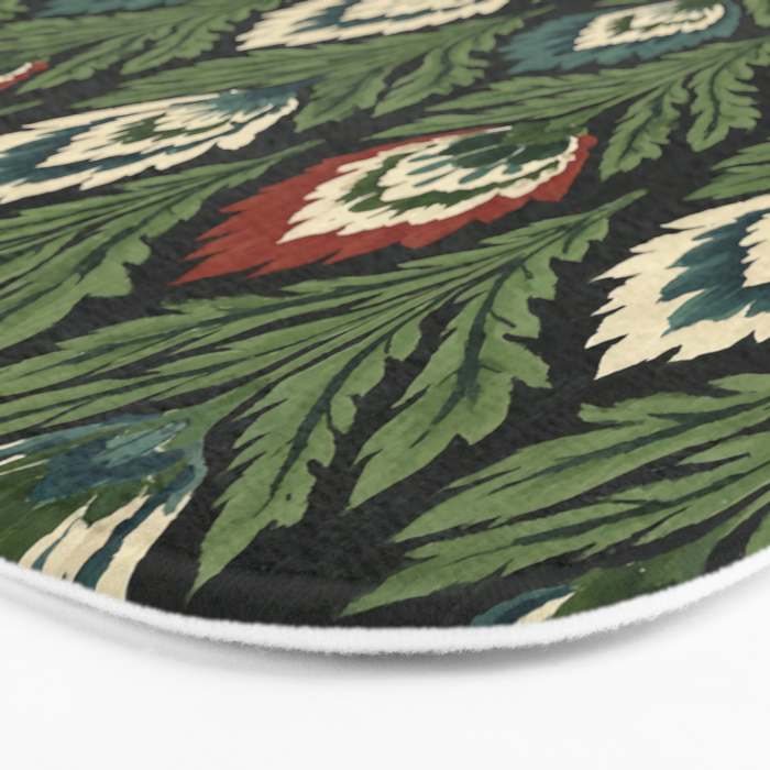 Vintage Floral Tapestry Pattern Bath Mat Gallery Image 3