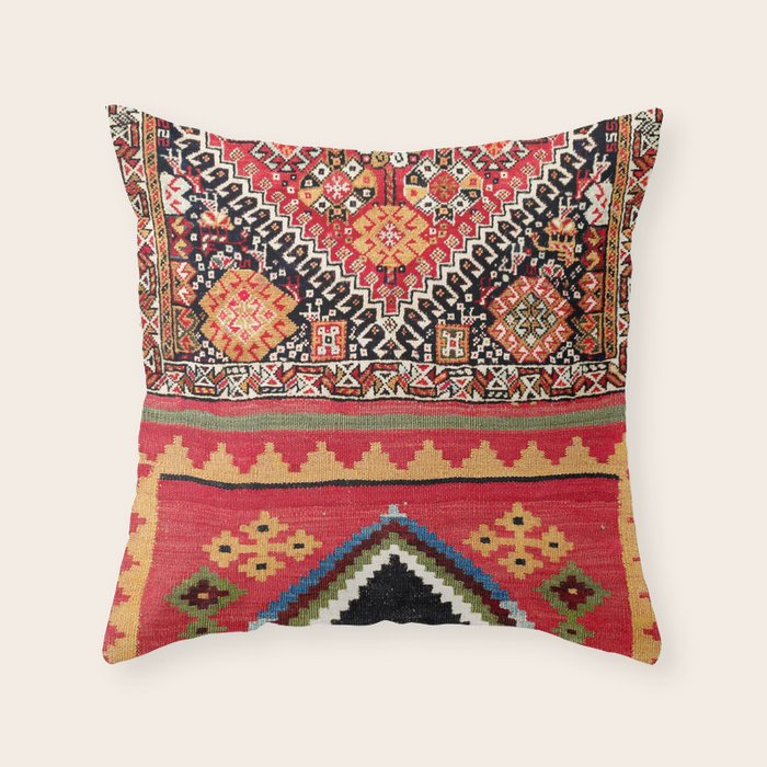 Qashqa'i Nomad Fars Southwest Persian Bag Print Throw Pillow Gallery Image 6