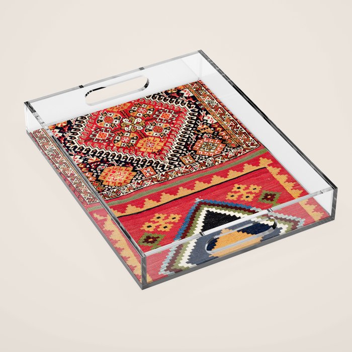 Qashqa'i Nomad Fars Southwest Persian Bag Print Acrylic Tray Gallery Image 1