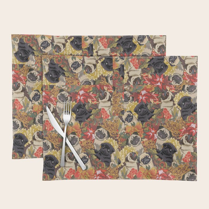 Because Pugs Autumn Placemat Gallery Image 1