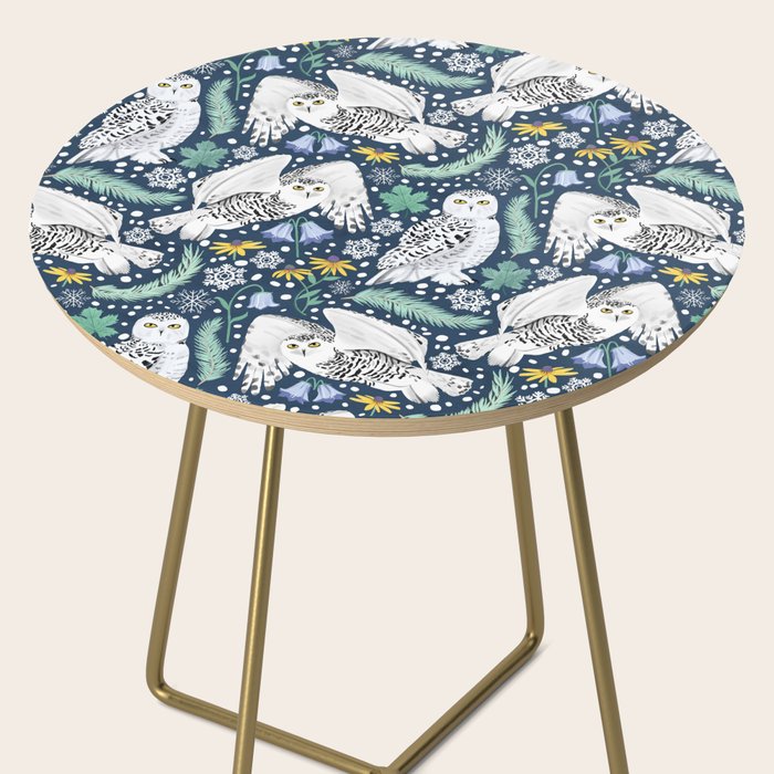 Snowy Owls on a Snowy Eve Side Table Gallery Image 2